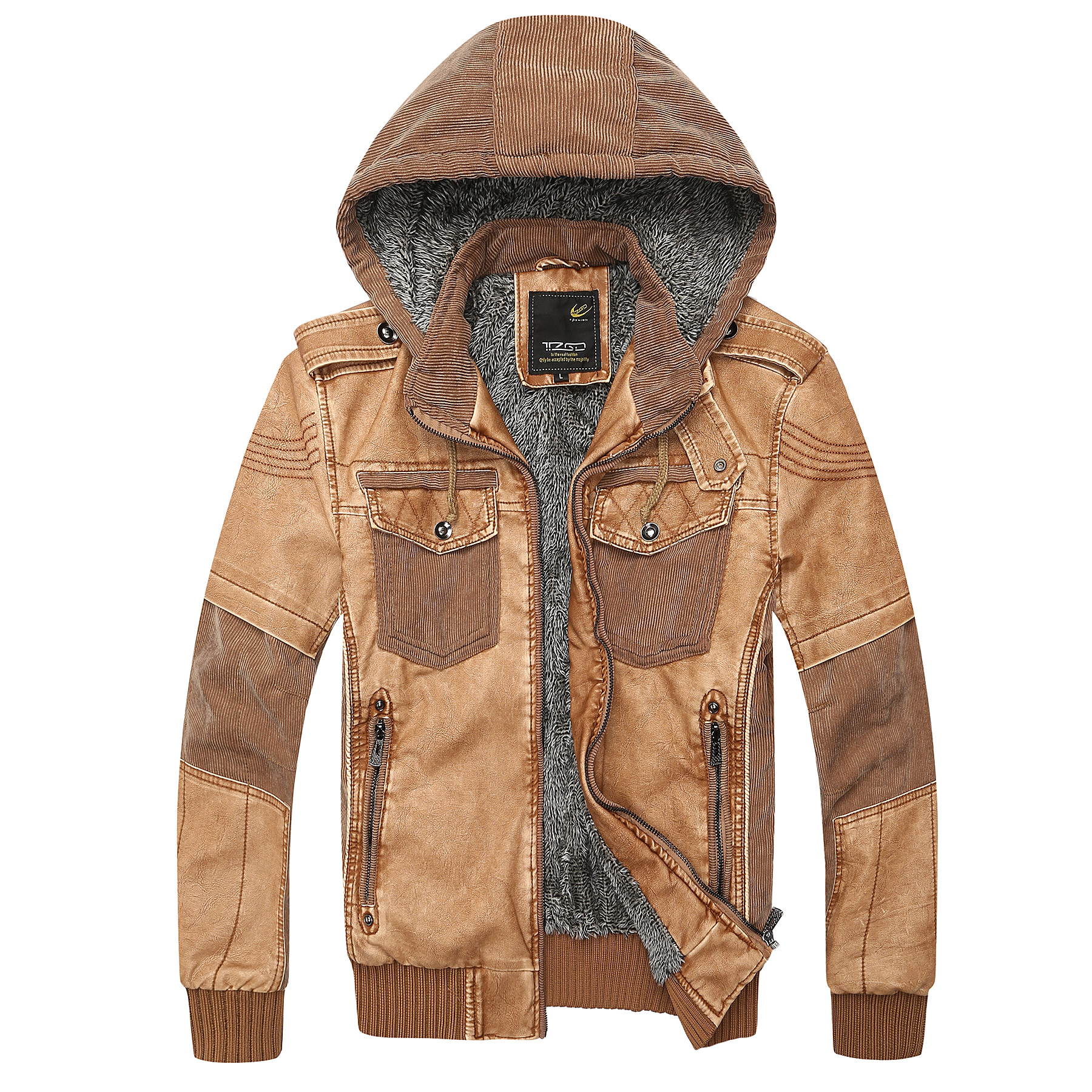 man pu jacket 9601 brown